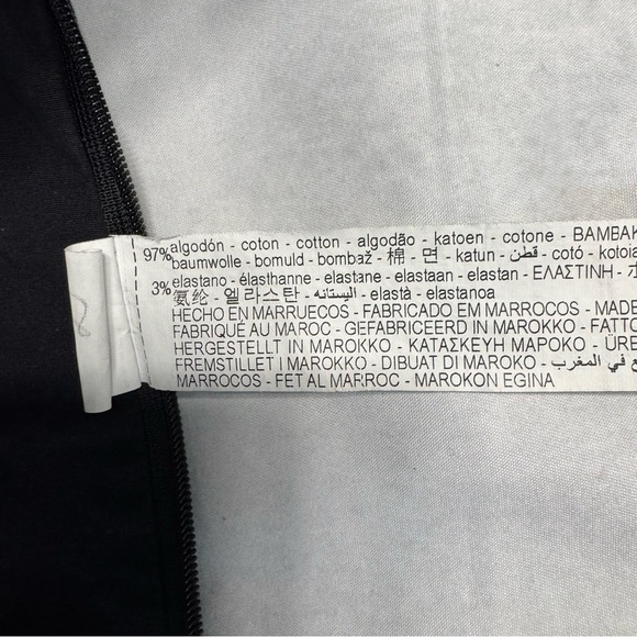 Zara Women Voluminous Poplin Top Black Cotton side zipper - Picture 14 of 15